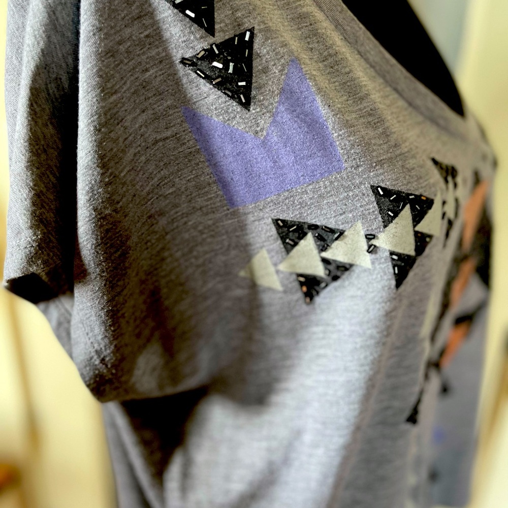 Forever 21 Embroidered Geometric Design Shirt